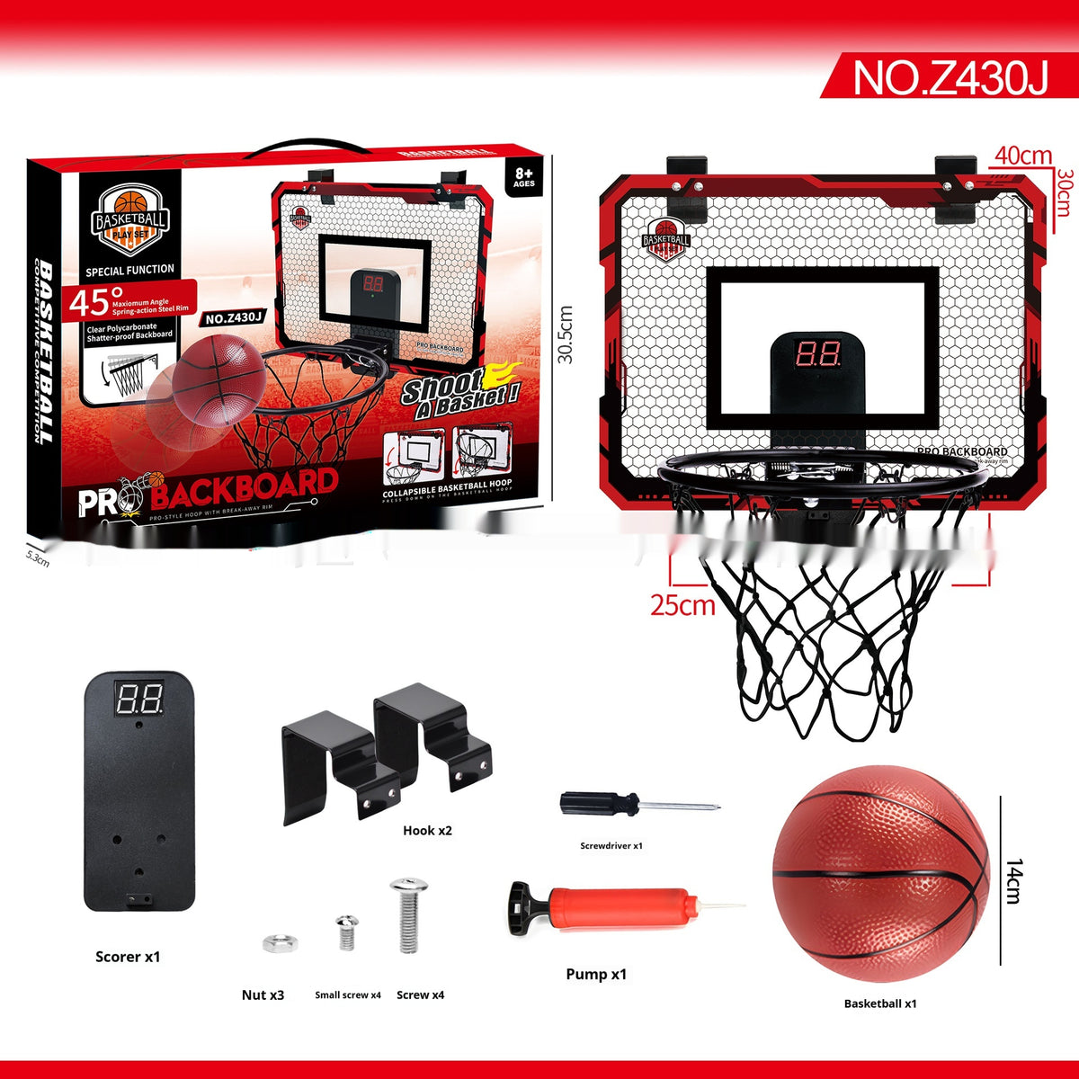 Faltbarer Basketballkorb mit Saugnapf/Haken – Bild 9 | LuxeStyle