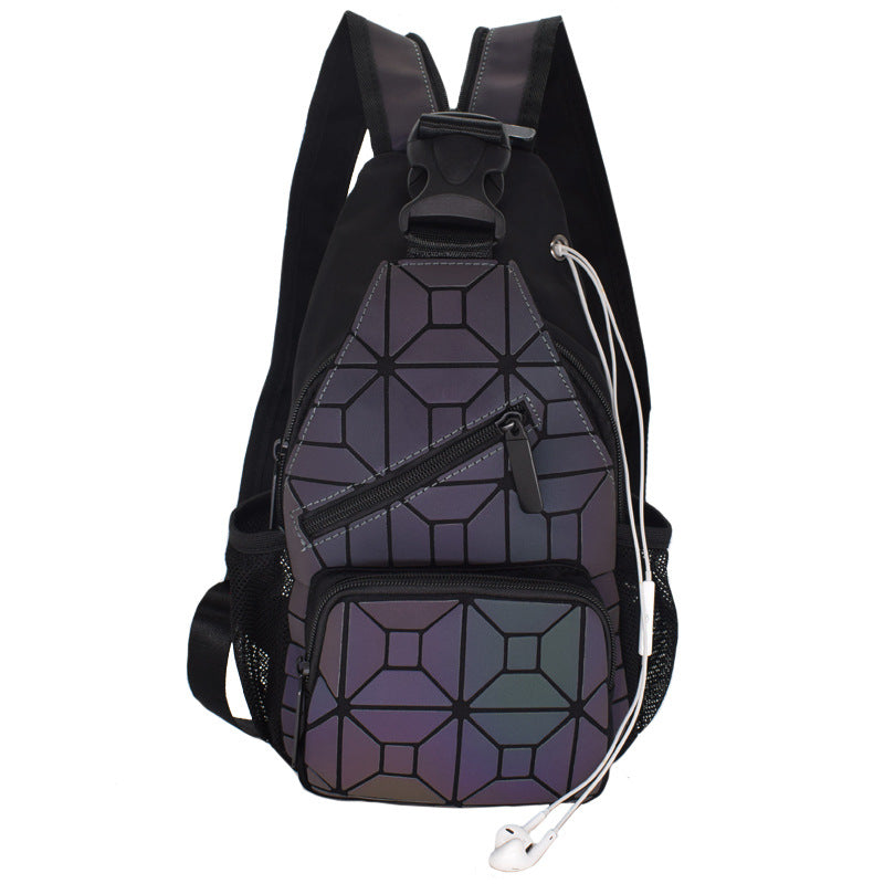Geometrischer Rucksack mit Rautenmuster | LuxeStyle