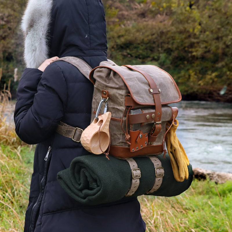 Retro Canvas Rucksack 20L – Bild 6 | LuxeStyle