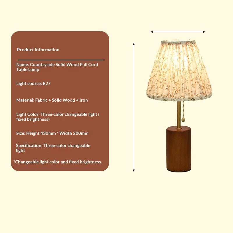 Holzlampe mit Kordelzug – Retro‑Stil – Bild 9 | LuxeStyle