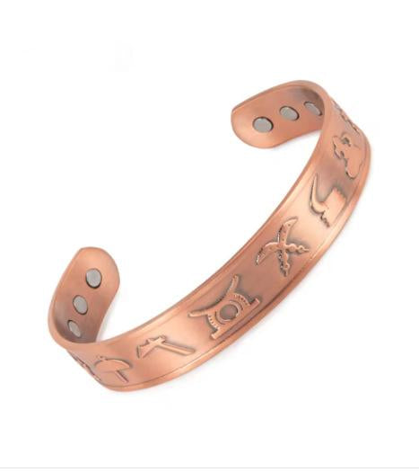 Retro Totem Magnet Armband aus Kupfer