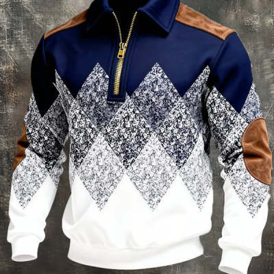 Herren Langarm-Sweatshirt mit 3D-Print