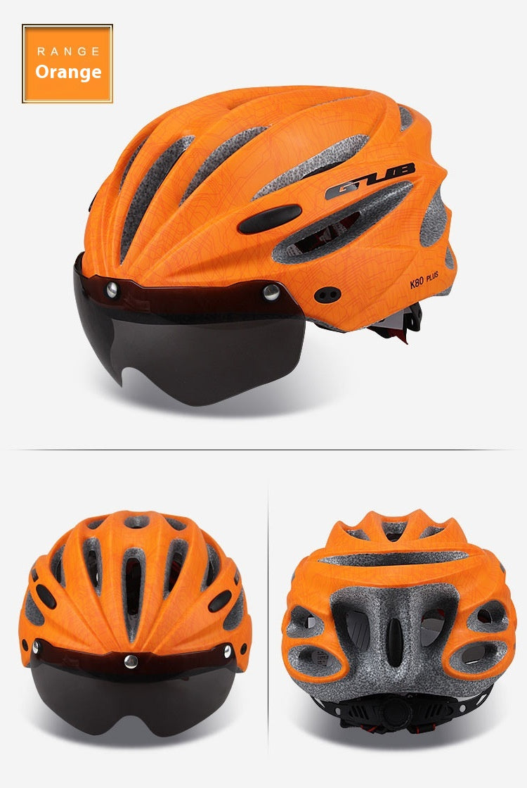 Mountainbike-Helm mit integrierter Brille