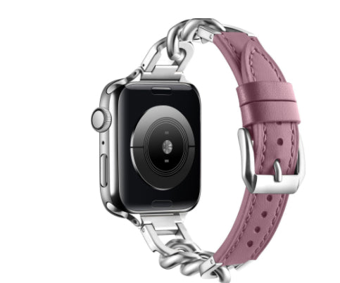 Stahl- und Lederarmband für Smartwatch – Bild 3 | LuxeStyle