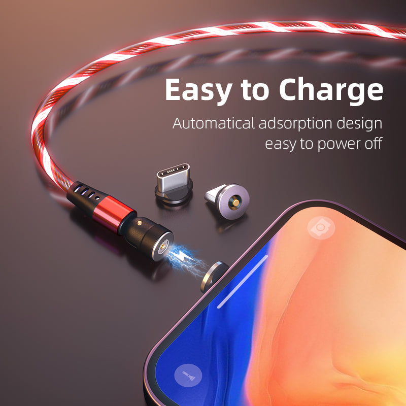 Magnetisches 3-in-1 Ladekabel mit LED-Licht