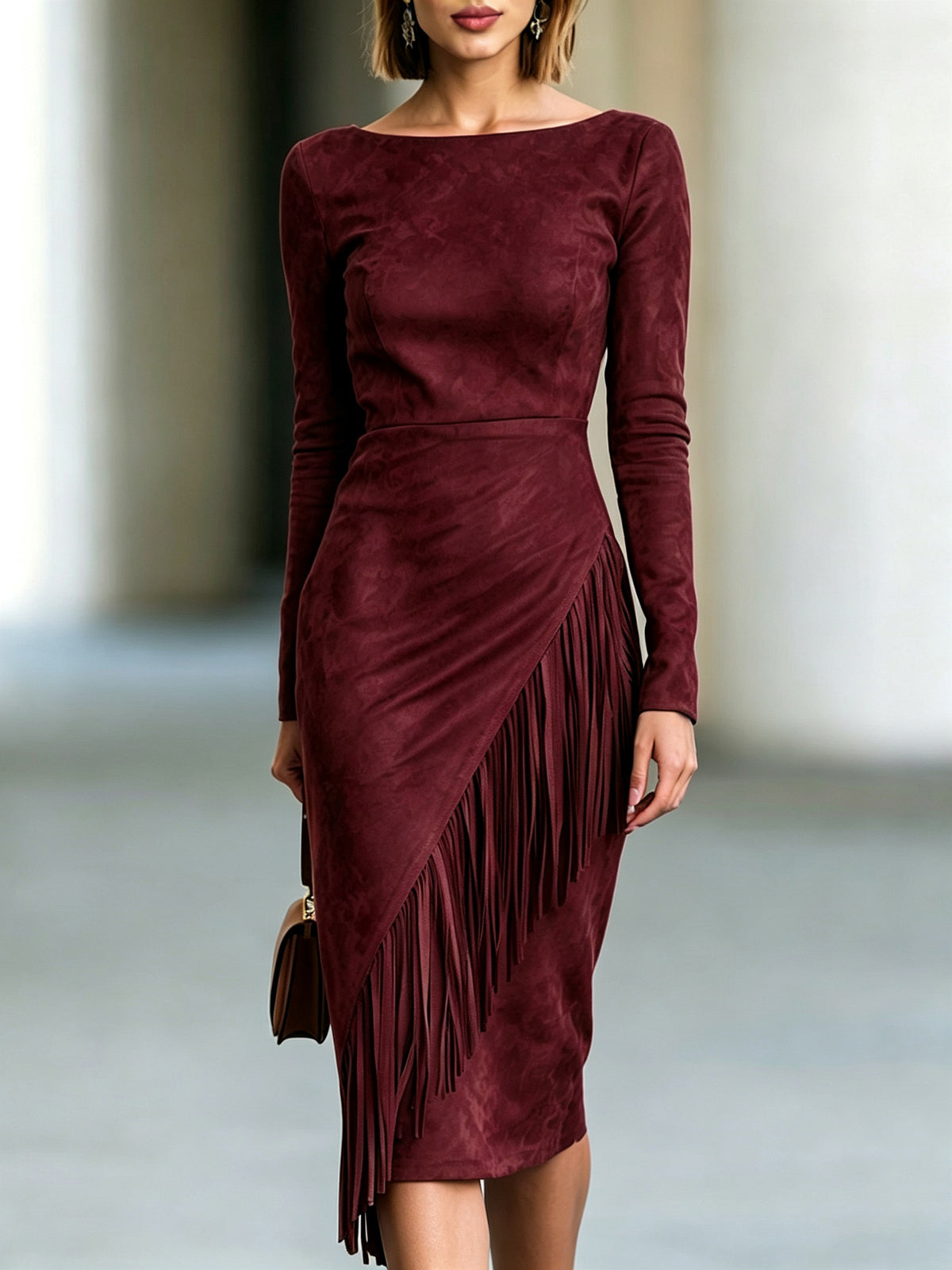 Elegantes Tüllkleid mit langen Ärmeln – Bild 5 | LuxeStyle