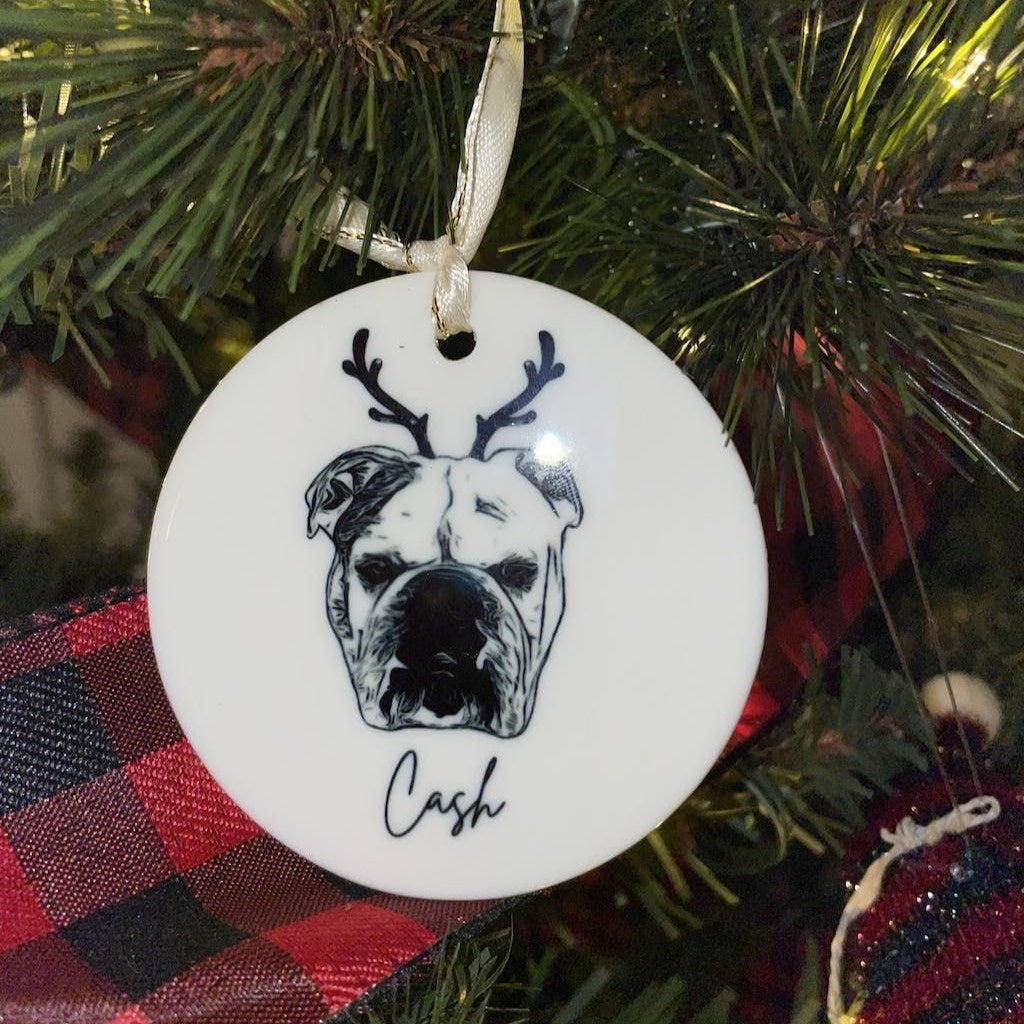Porzellan-Pendant mit personalisiertem Tierporträt | LuxeStyle