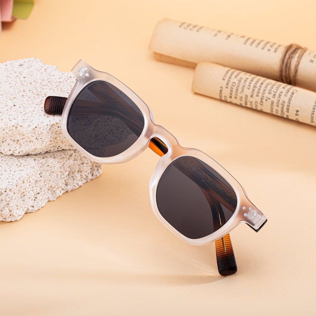 Trendige kleine quadratische Sonnenbrille – Ansicht 5