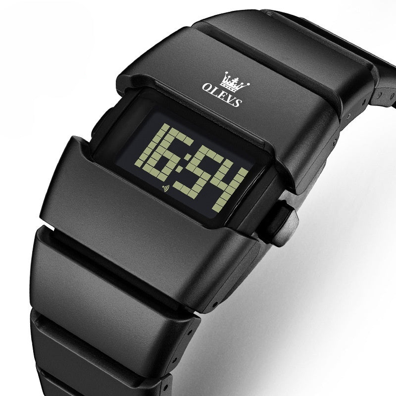 Digitale Armbanduhr im futuristischen Design – Ansicht 3