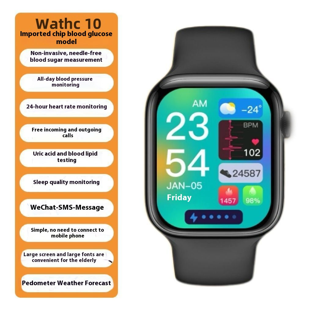 Smarte Gesundheits-Uhr mit Blutzucker- und Blutdruckmessung