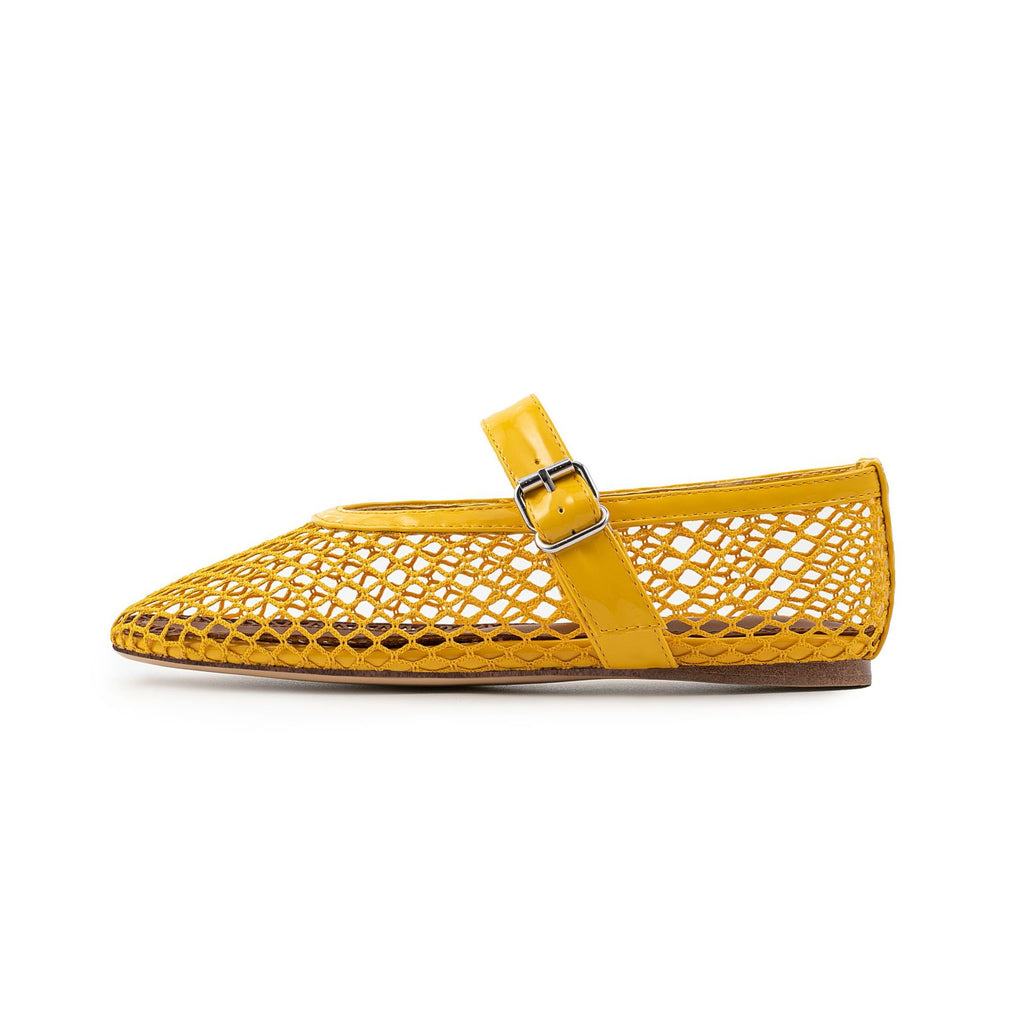 Mary Jane Mesh-Ballerinas mit Knöchelschnalle – Bild 5 | LuxeStyle