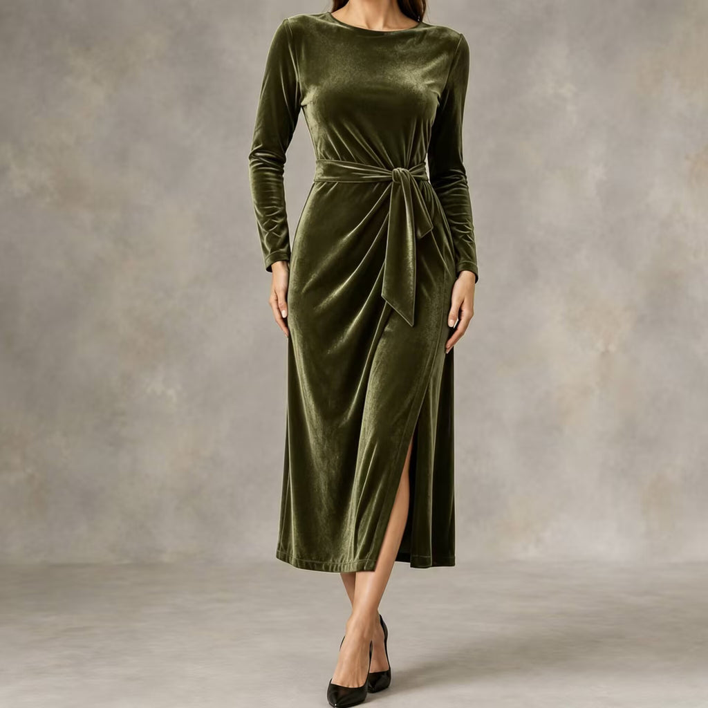 Damen Bodycon Kleid mit langen Ärmeln – Bild 6 | LuxeStyle