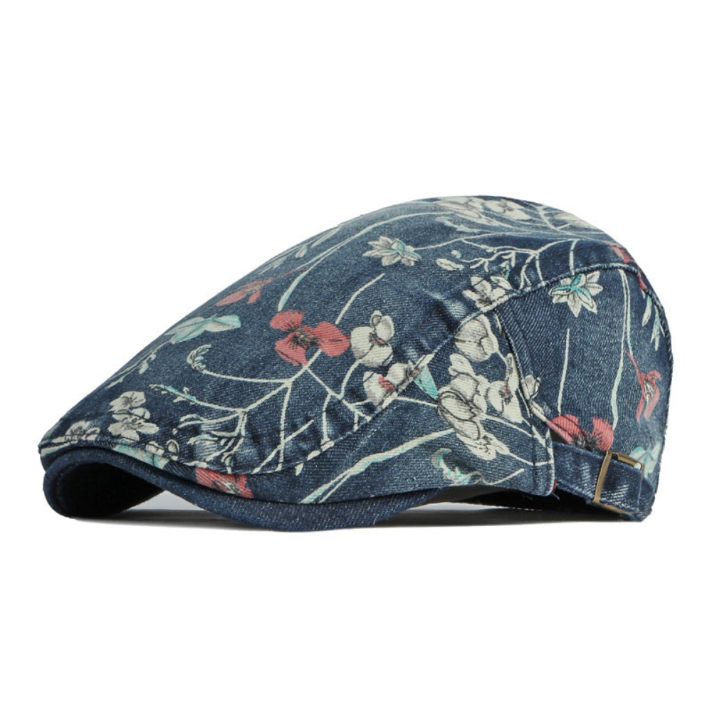 Blumen-Snapback-Cap im Vintage-Stil