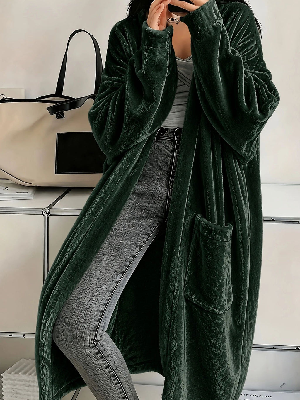 Langer Damen-Mantel im Casual-Look