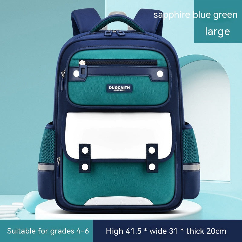 Schulrucksack Royalblau-Grün
