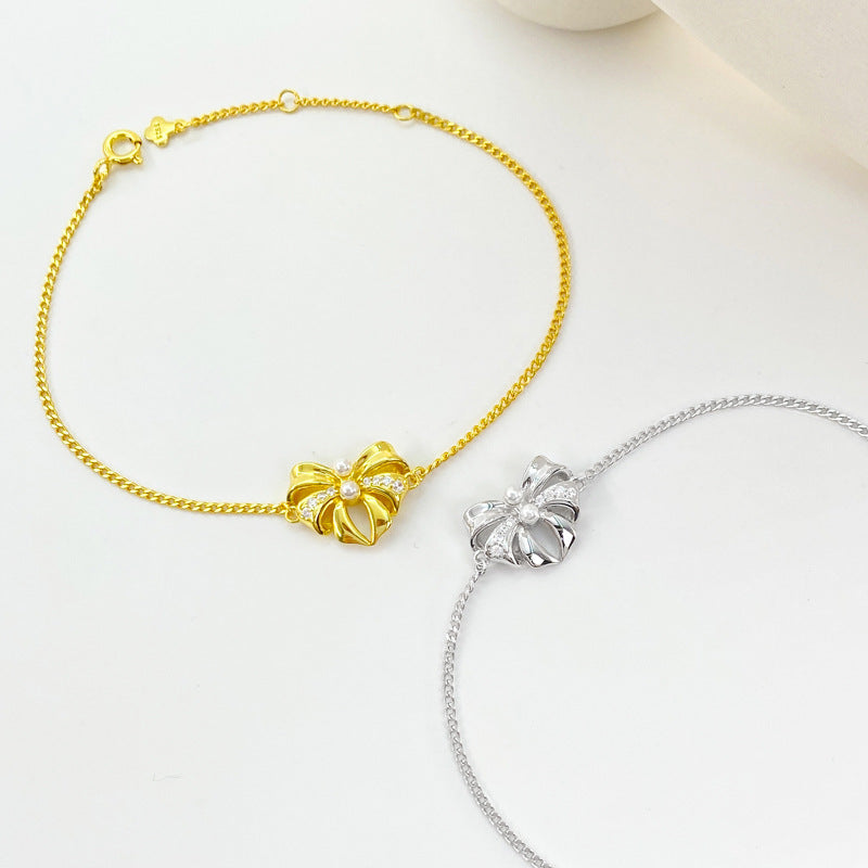 Silberarmband mit Zirkon-Schleife – Bild 4 | LuxeStyle