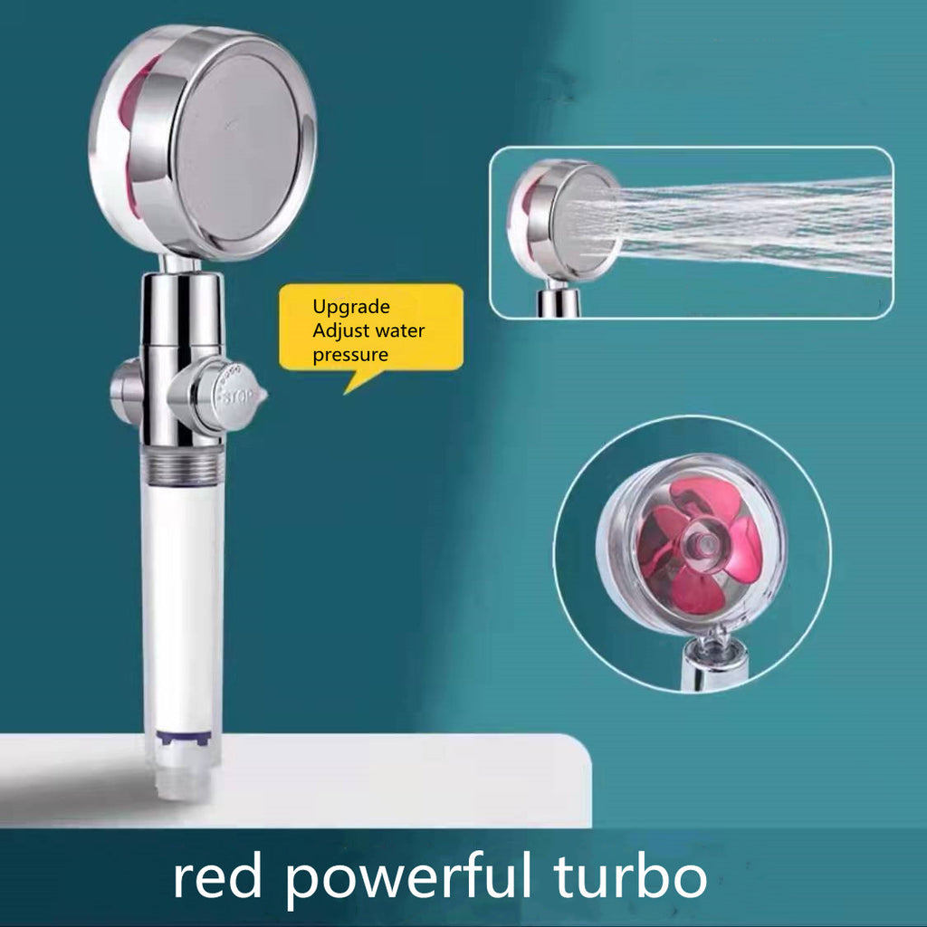 Duschkopf mit Turbo-Ventilator & Wassersparfunktion
