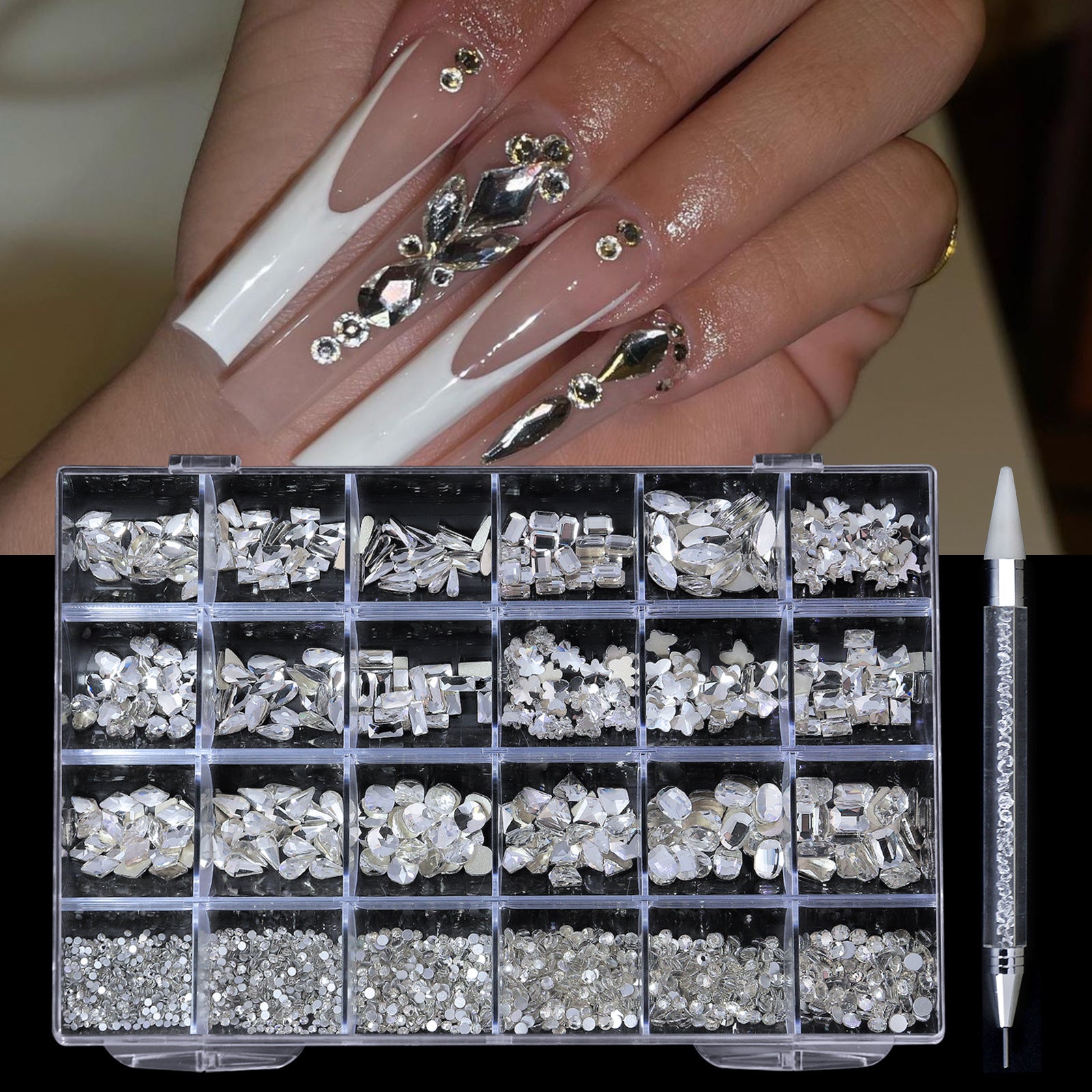 Maniküre Diamant-Schmuckset, 24 Fächer