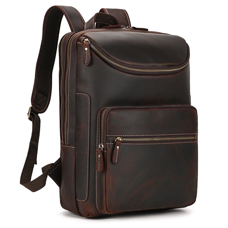 Lederrucksack Vintage Herren Rindsleder