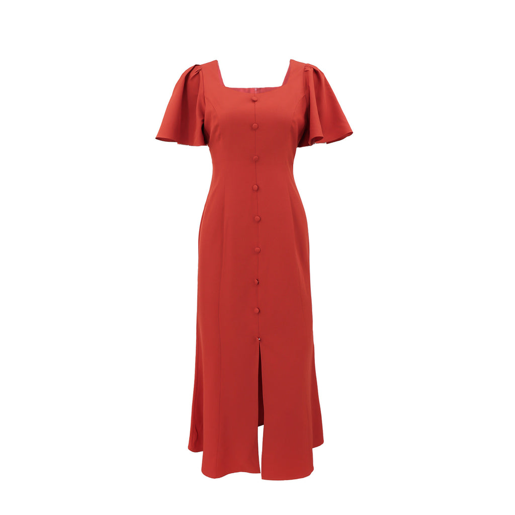 Blumenrosa-Linienkleid – Bild 1 | LuxeStyle