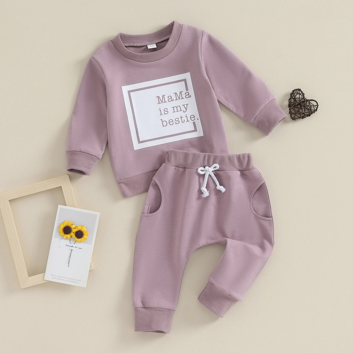 Zweiteiler mit Langarmshirt und Hose für Kinder – Bild 4 | LuxeStyle