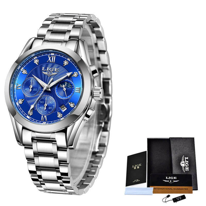Herren Business Quarzuhr mit Mondphase – Bild 6 | LuxeStyle