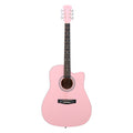 Pink 41-Zoll Dreadnought Akustikgitarre Cutaway