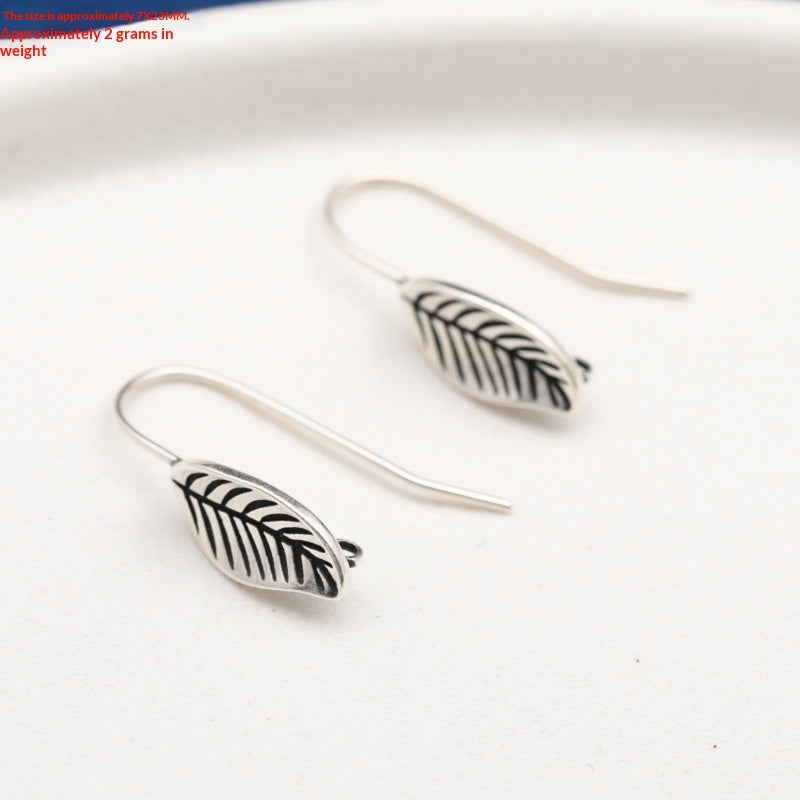 Ohrringe 'Blatt & Bambus' aus S925 Silber
