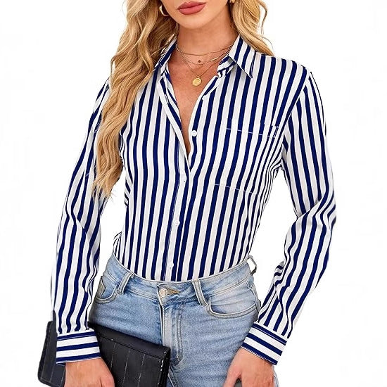 Gestreiftes Langarmshirt im Relaxed Fit | LuxeStyle