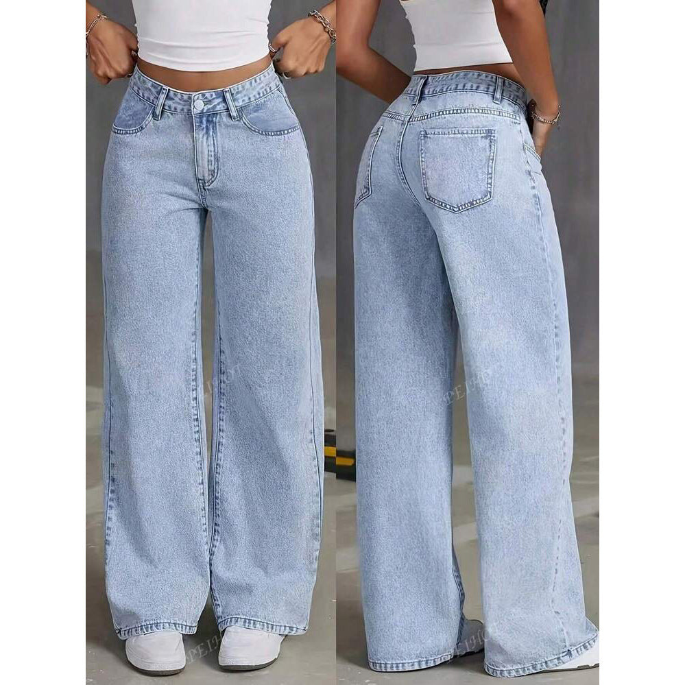 High Waist Straight Stretch Jeans – Ansicht 7