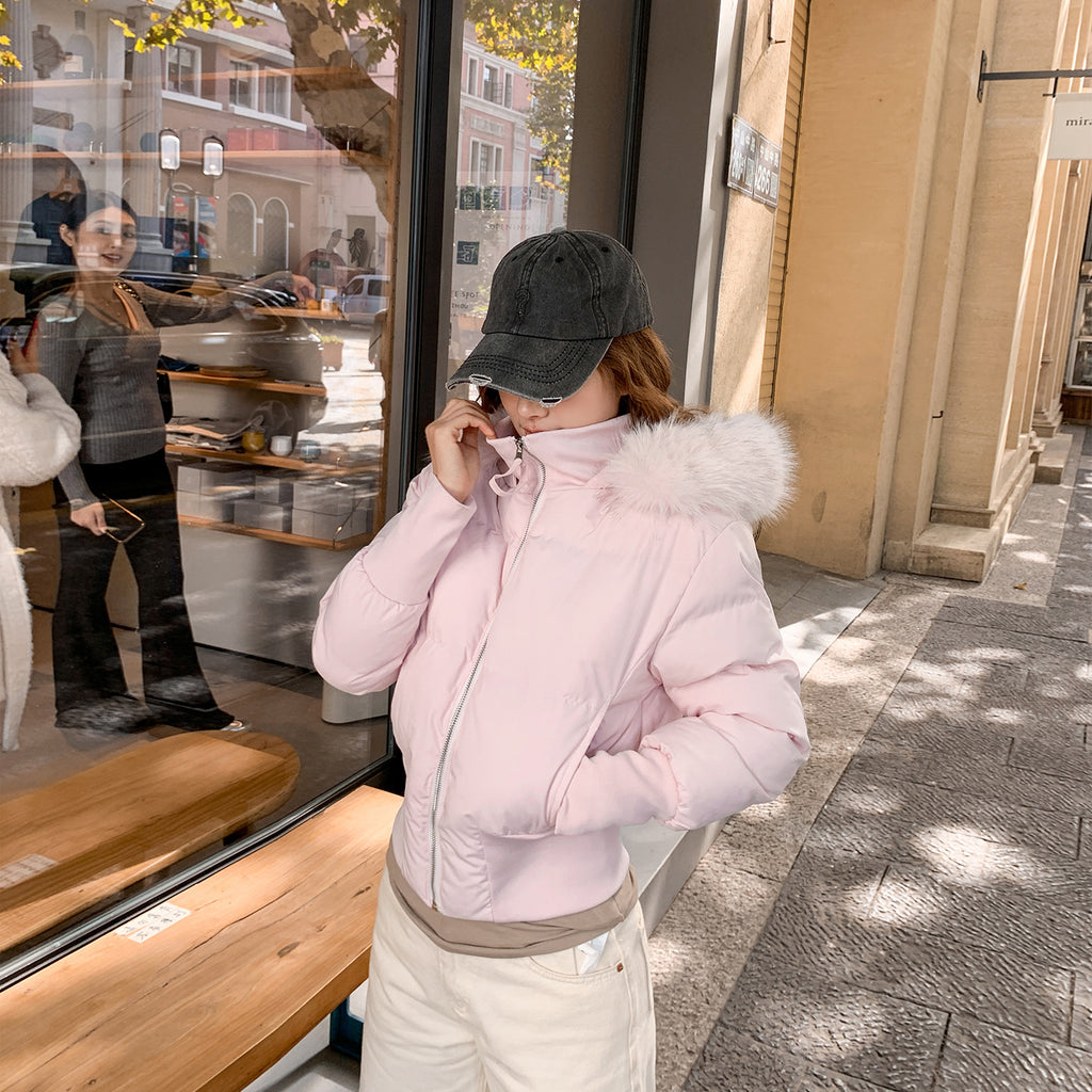 Kompakter Fellkapuzenmantel für Damen – Bild 6 | LuxeStyle