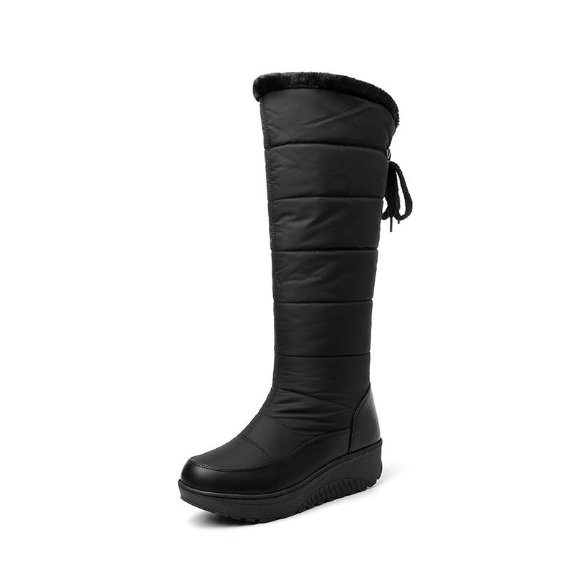 Wedge-Stiefel mit Fellbesatz – Bild 5 | LuxeStyle