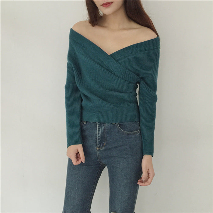 Slim-Fit Strickpullover mit V-Ausschnitt