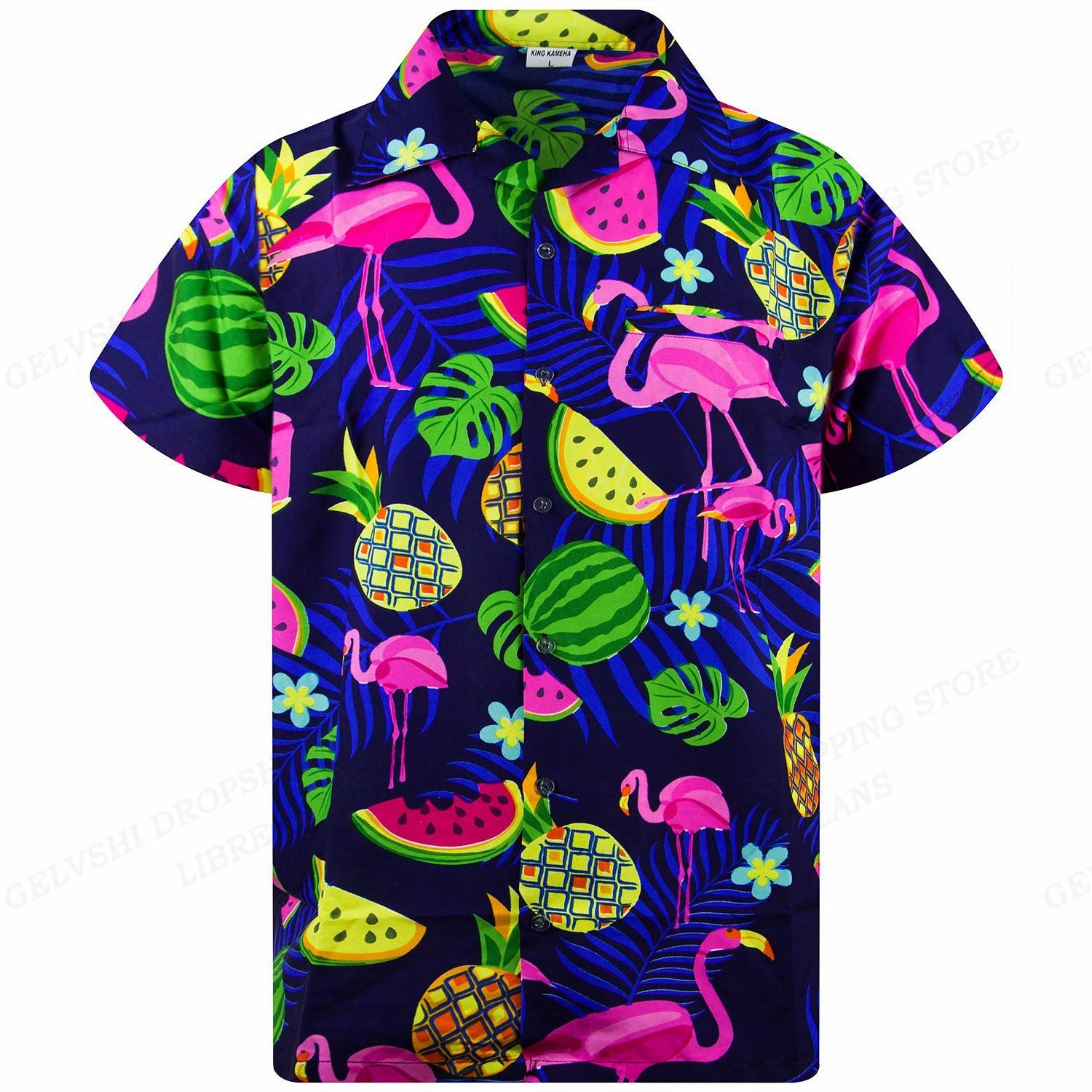 Herren Hawaiihemd gestreift