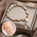 Zirkon-Perlenarmband mit Blumen-Design
