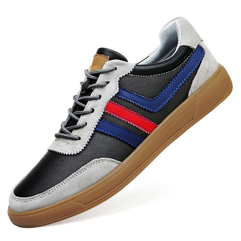 Männer-Leder-Sneaker mit Höhen-Boost