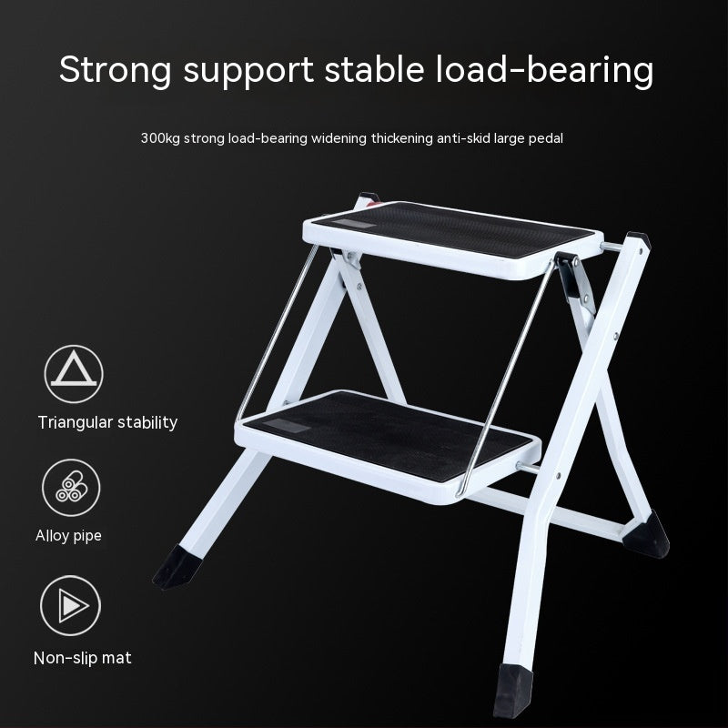 Klappbare 2‑Stufen Treppenleiter aus Eisen, 44 cm, 150 kg – Bild 5 | LuxeStyle