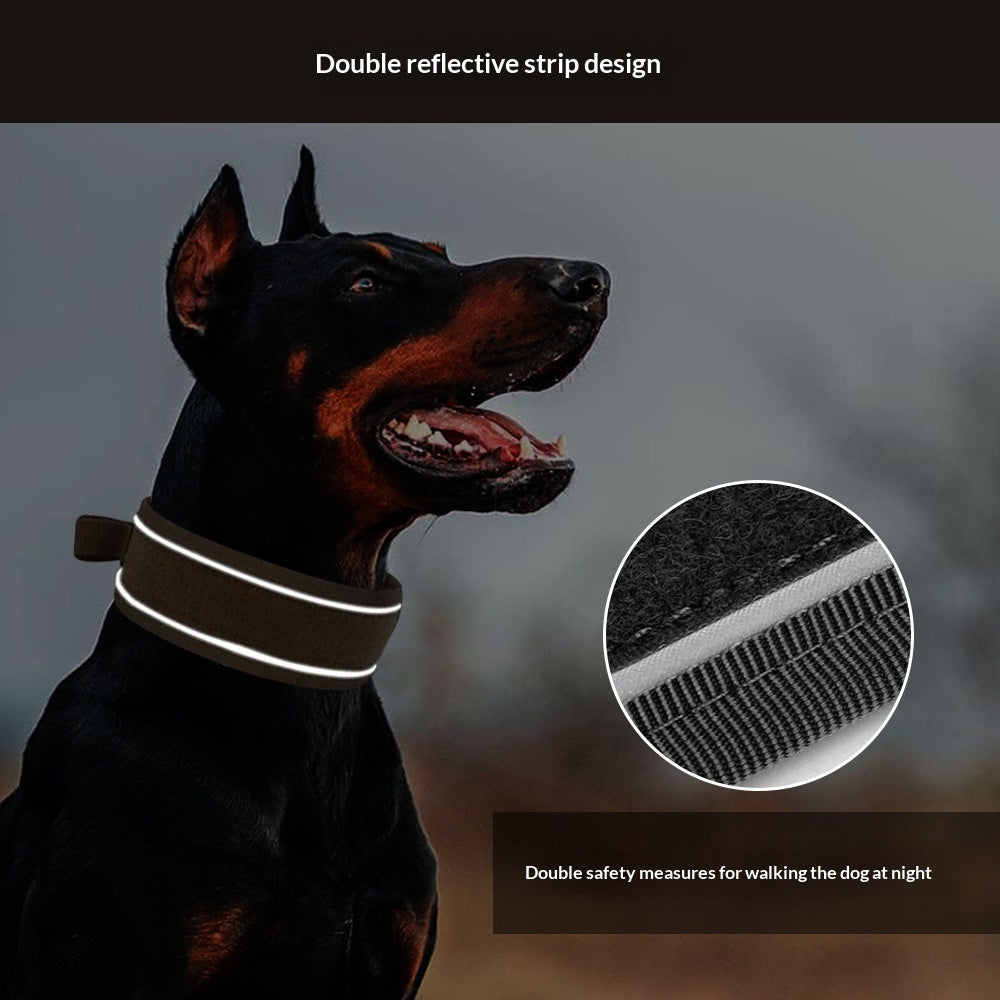Reflektierendes Hunde-Halsband mit Metallschnalle | LuxeStyle