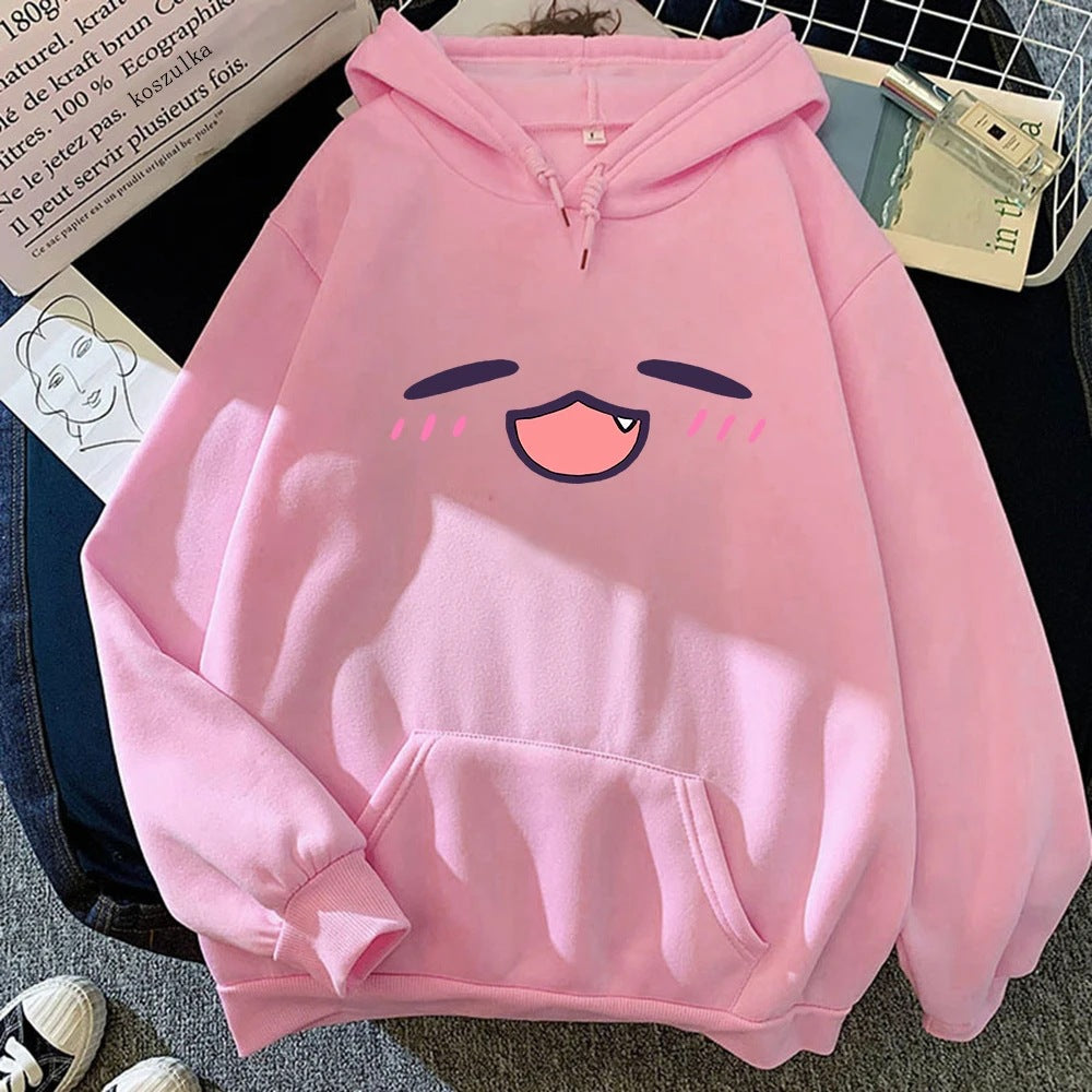 Unifarbener Kapuzenpullover für Damen