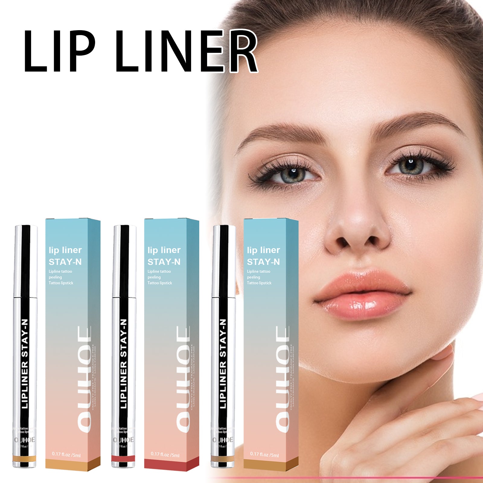 Peel-off-Lippenlinierer Dunkelbraun