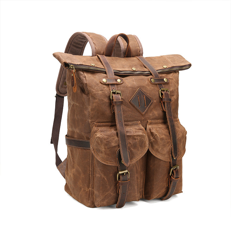 Retro Rucksack aus Canvas und Leder – Bild 11 | LuxeStyle