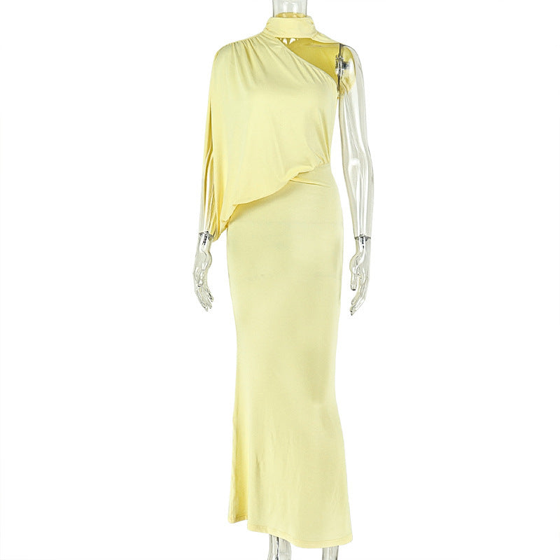 Asymmetrisches Off-Shoulder-Abendkleid – Bild 4 | LuxeStyle