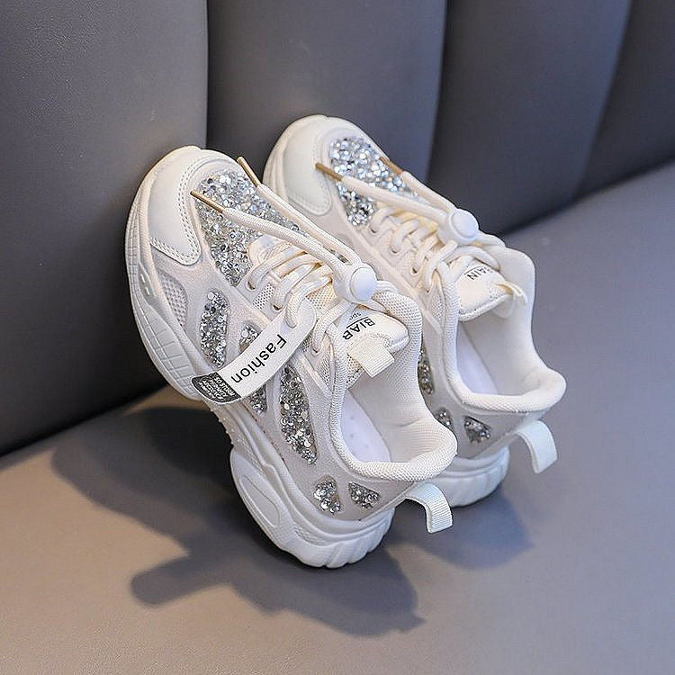 Atmungsaktive Pailletten-Sneaker für Kinder – Bild 2 | LuxeStyle