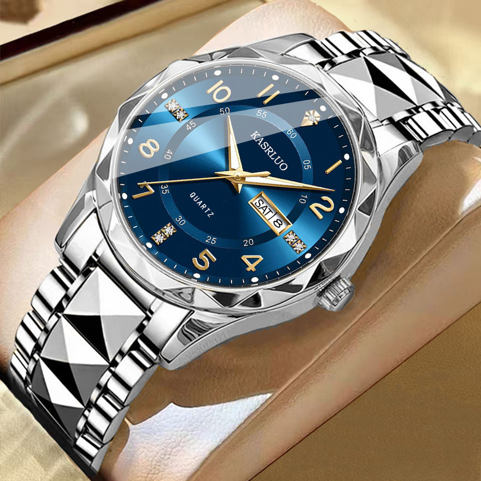 Business-Armbanduhr mit Dual-Kalender und Leuchtzeiger – Bild 6 | LuxeStyle
