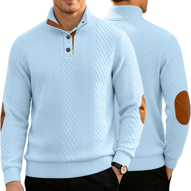 Herren Jacquard Pullover Langarm
