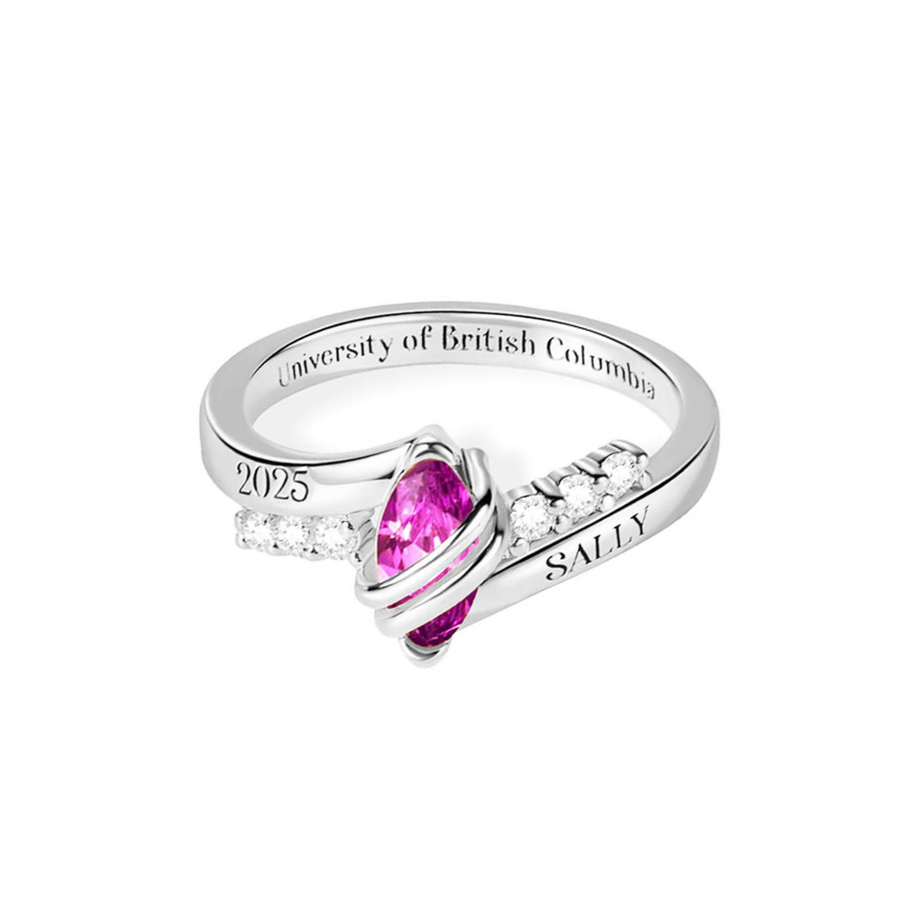 Personalisierter Damen Geburtssteinring – Bild 3 | LuxeStyle