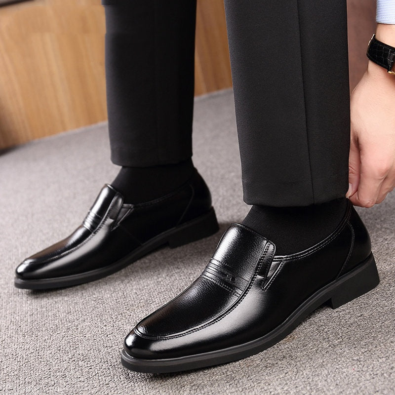Herren Leder Slipper mit weicher Sohle