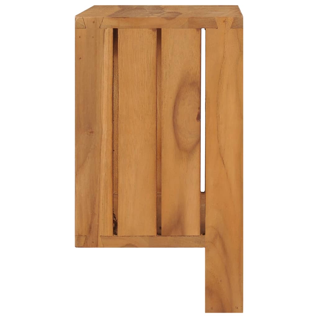 Wandmontierter Handtuchhalter aus Teakholz