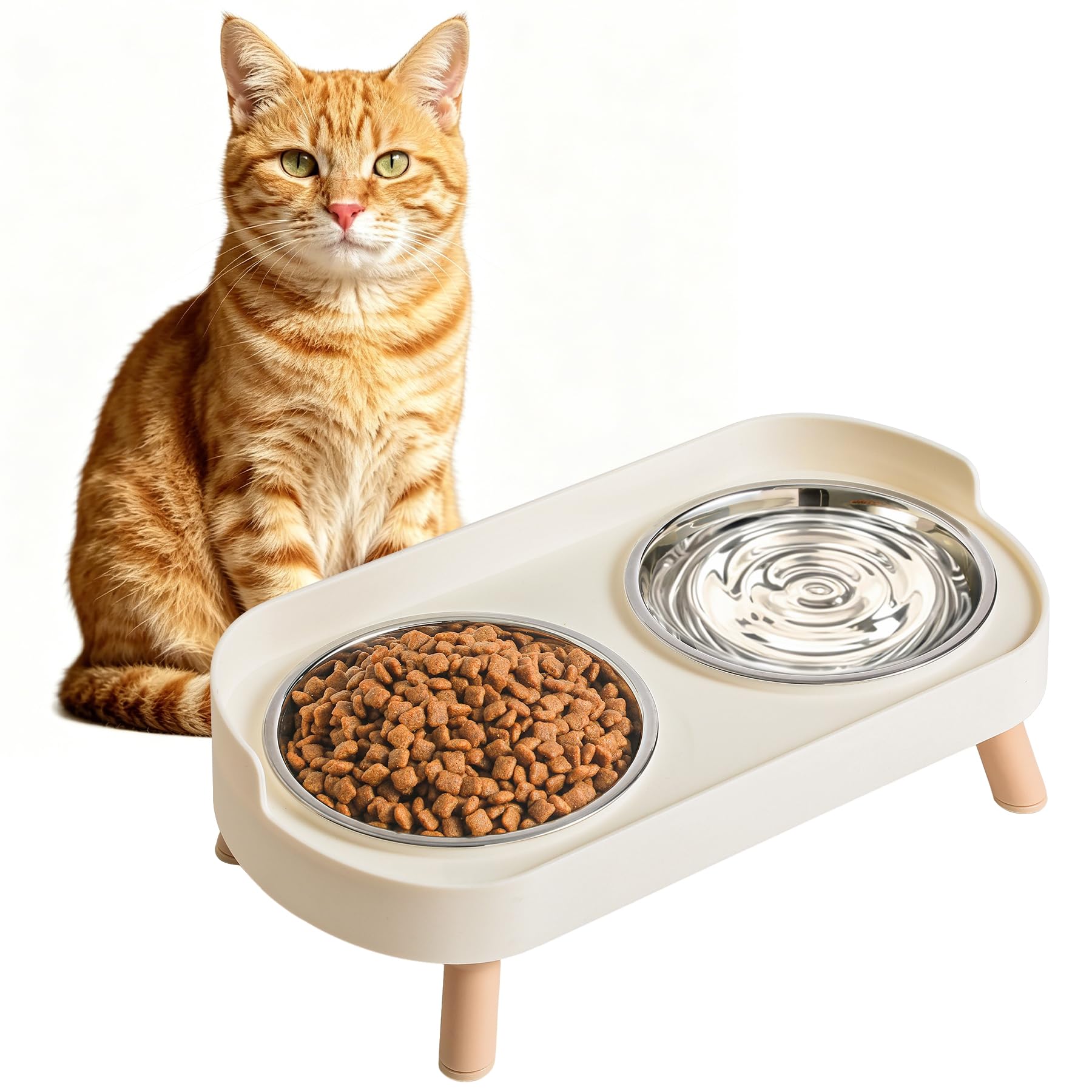 Erhöhte Katzennapf-Set