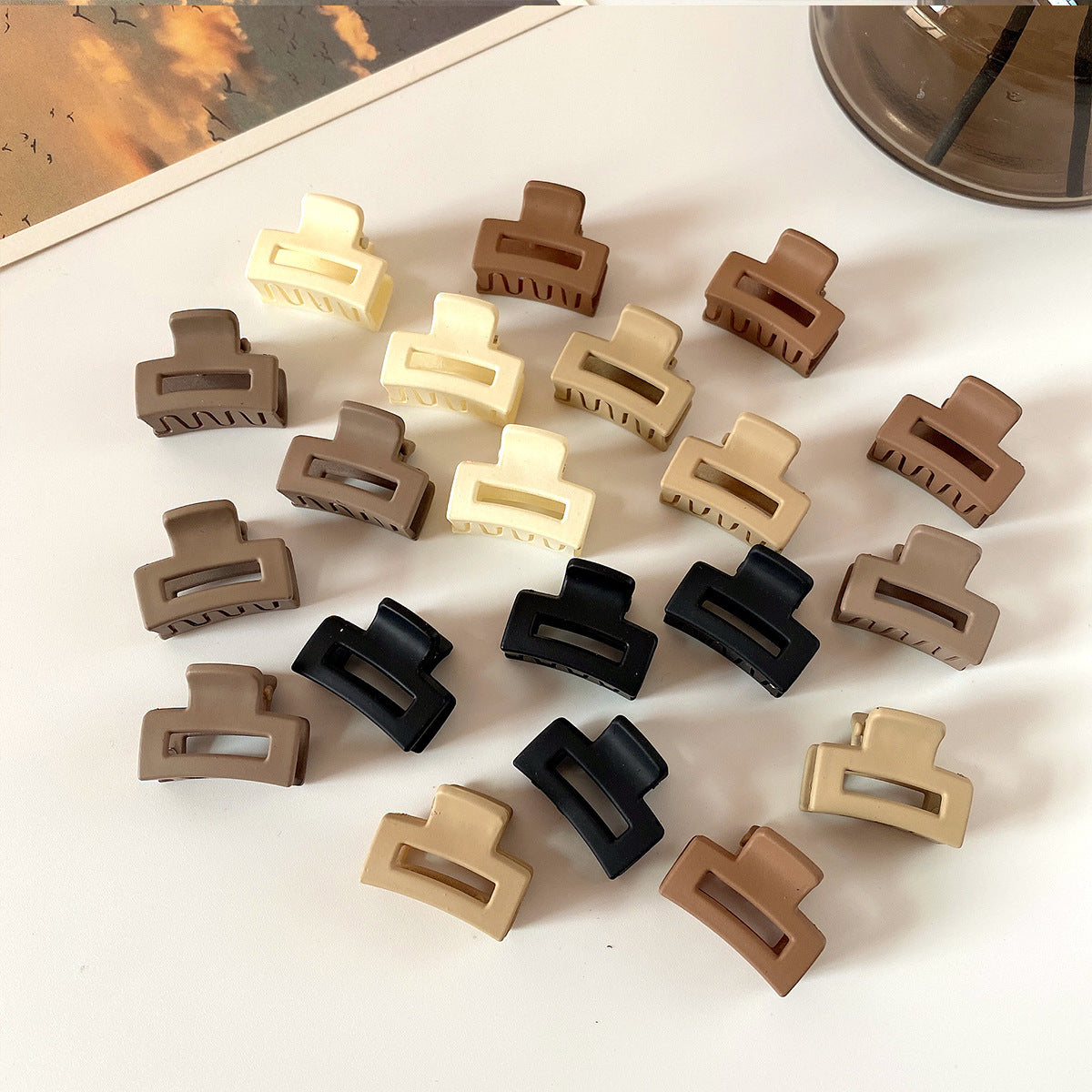 Matte Mini-Haarklammern in Nude- und Brauntönen